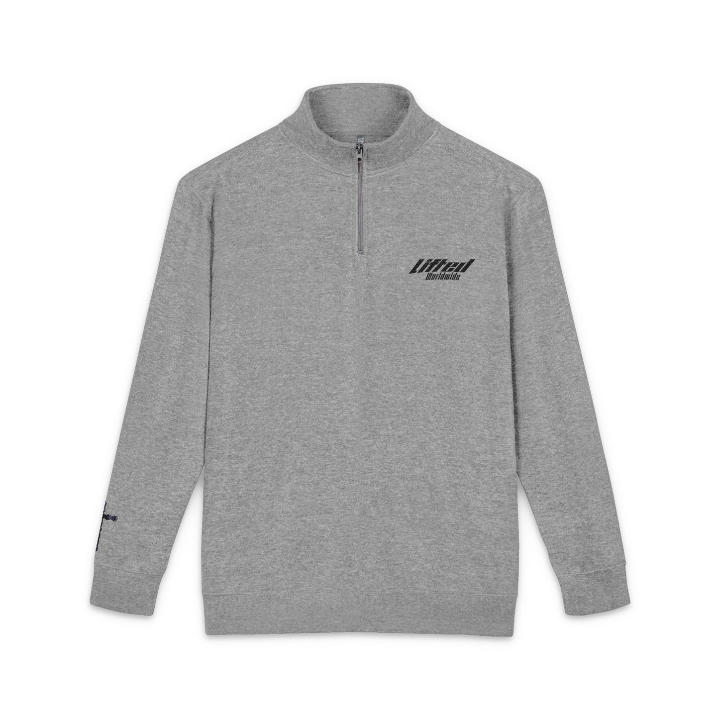 Basic Lifted Worldwide Embroidered 1/4 Zip